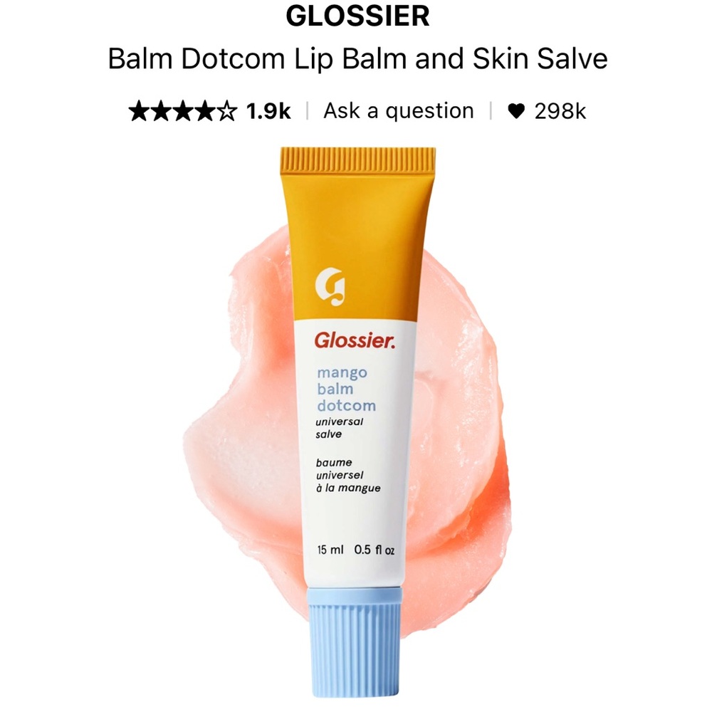 Glossier Dotcom Lip Balm in ‘Mango’